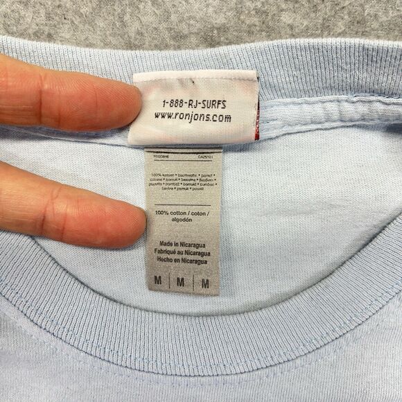 Ron Jon Surf Shop Orlando Long Sleeve T-Shirt Men’s M Light Blue Graphic Tee - Picture 4 of 12